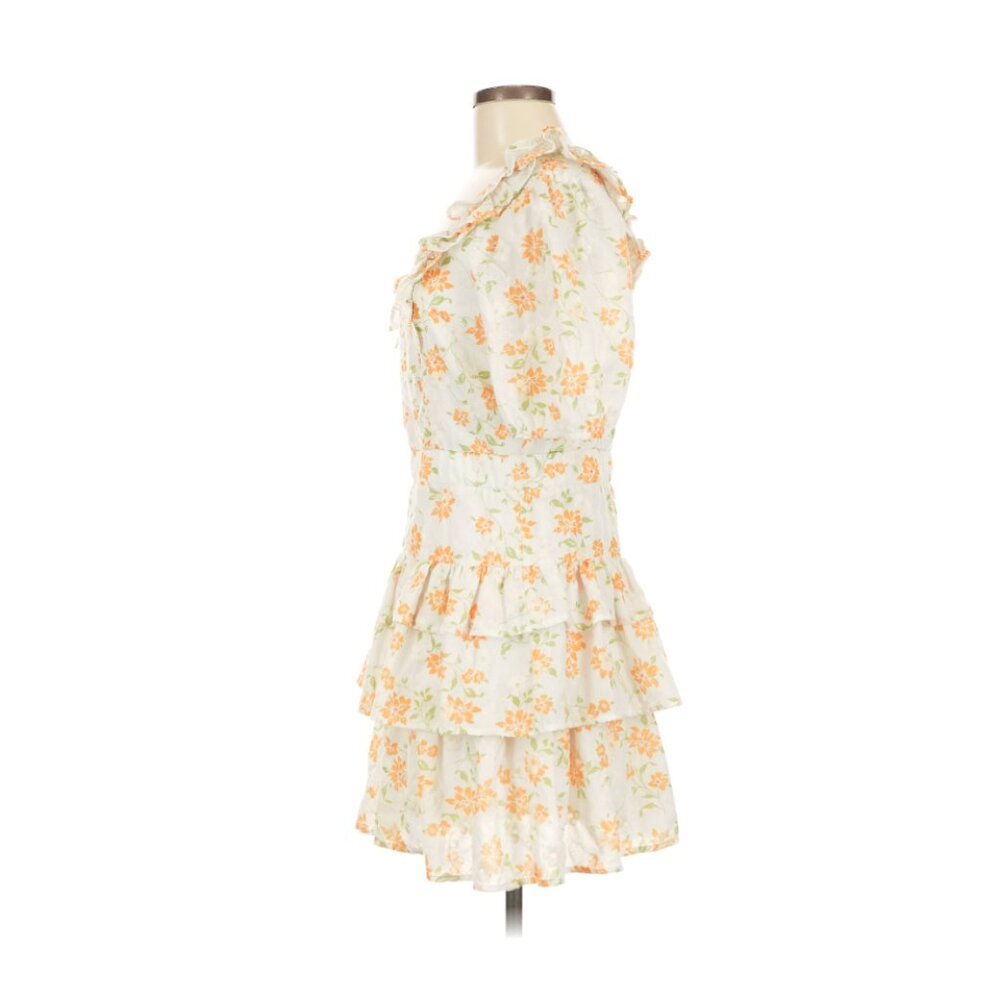 Adelyn Rae "Kerry" Eyelet Floral Printed Mini Dress- Size M - Like New - Picture 8 of 12